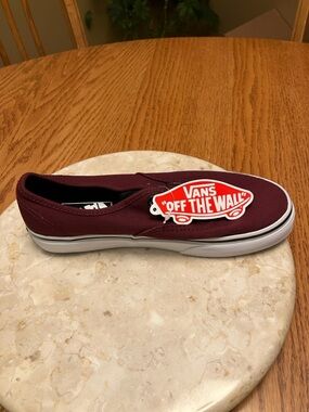 Vans Slip-On in Deep Burgundy with White Sole